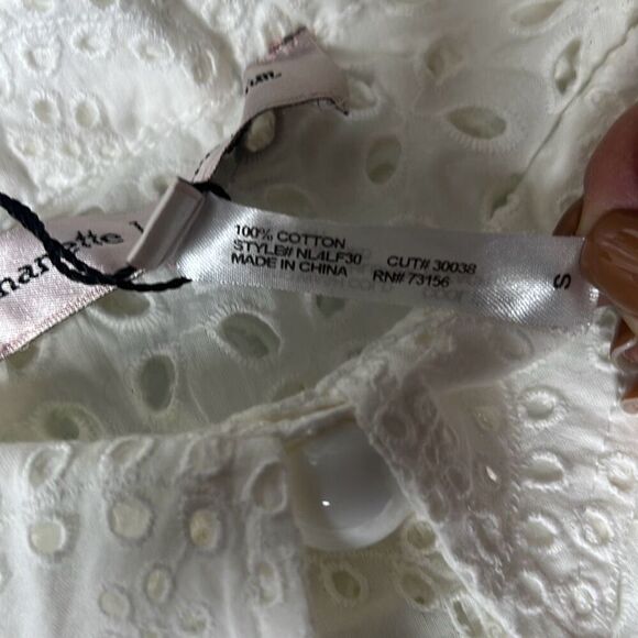 Nanette Lepore Ooh La La Eyelet Shirt Cover Up Dress NWT S (002) - Picture 12 of 14